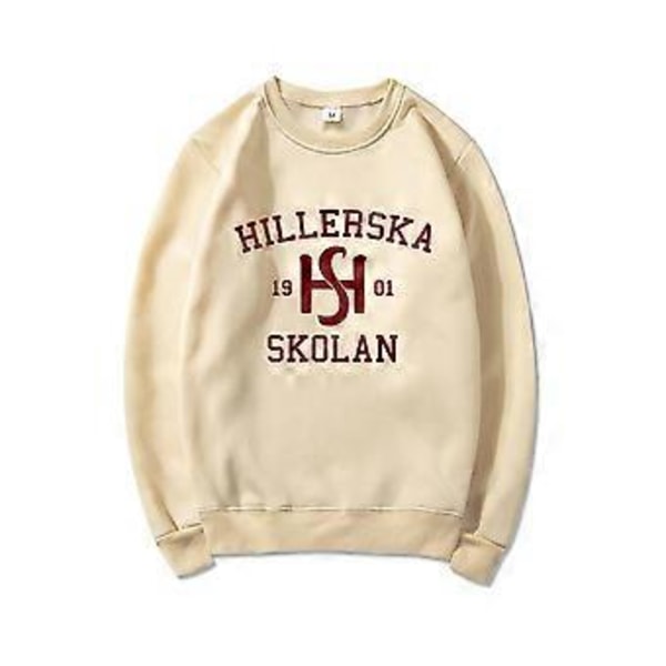 Young Royals Hillerska Skolan Sweatshirt Hillerska Skolan Hættetrøje Dame Langærmet Sweatshirts Grafiske Hættetrøjer Streetwear Toppe (XXL khaki)
