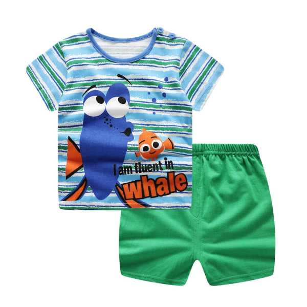 Cotton Baby  Leisure Sports T-shirt. Shorts Sets 9M / Q