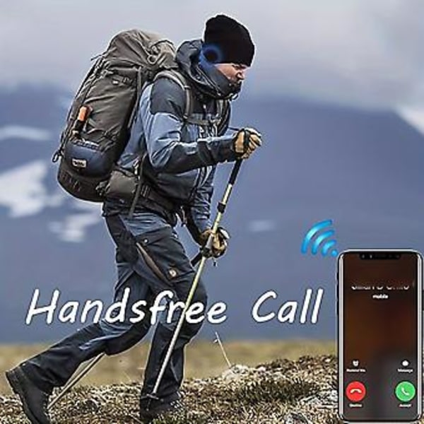 Unisex Mænd Kvinder Bluetooth Beanie Trådløs Beanie Hat Varmt Blødt Strikket Hætte Med Hovedtelefoner( )