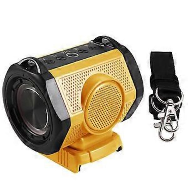 HIFI Bluetooth Högtalare 3D Stereo RGB Atmosfärsljus för Karaokefest för 18-20V Litiumbatteri (För Dewalt Gul)