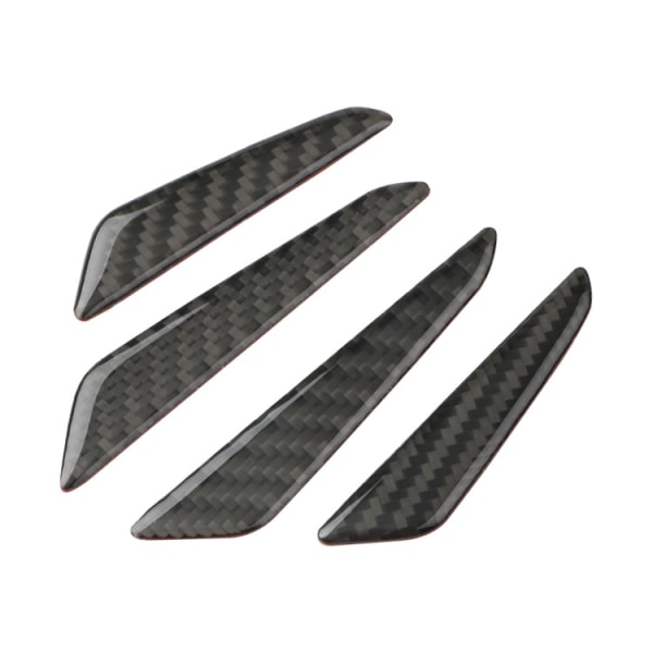 4pcs Black Carbon Fiber Auto Door Bump Protector Sticker for Car