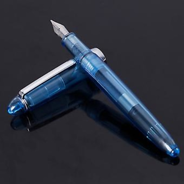 JINHAO 992 Transparent Fyllpenn 0,5 mm Kontorsmaterial Skrivverktyg Present (Blå)