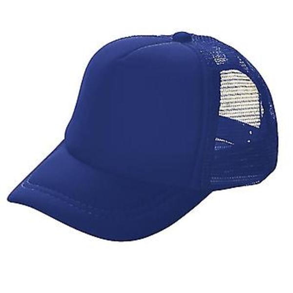 Unisex Plain Trucker Baseball Caps Mesh Säädettävät Urheilun Snapback Auringonhattu (A4 Sininen)