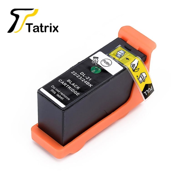 Tatrix For Dell 21 22 23 24 Ink Cartridge Dl21 Inkjet Cartridge Compatible For Dell V313 V313w V515w P513w P713w V715w Printer 1PCS Black