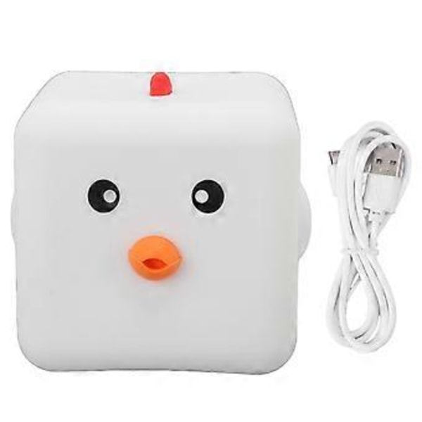 Färgglad Kub Kyckling Nattlampa USB-Laddning LED Kub Nattlampa med Touchsensor för Amning Barn Sömnhjälp