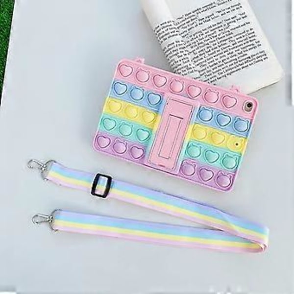Etui til iPad 9. generation 2021 10,2 tommer, iPad 7. & 8. generation 2020/2019 - Boble Fidget Sensory iPad 10,2 Etui til Børn Stilfuld Regnbue Release St
