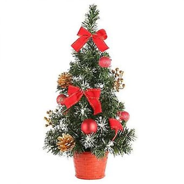 2023 20/30/40cm Nytt Juletre Julepynt Lite Juletre Hjemmebord Ornamenter Gaver Kunstig Snø (Stil D 8 stk)