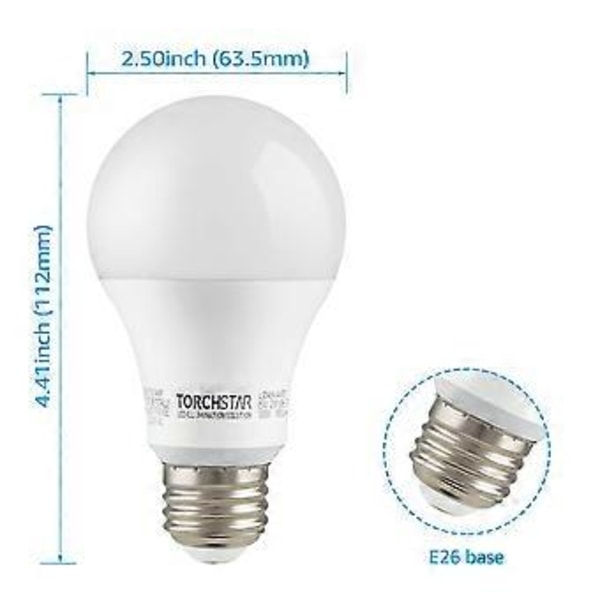 LED Lyspærer Watt Ekvivalent, Dagslys Hvit Lyspære, 15W 3500 Lumen, Ikke-Dimbar, Standard Medium Sokkel Super Sterk Lampe for Baderom Hjem Li