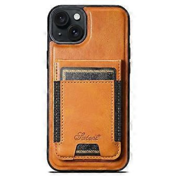 SUTENI H17 Skal för iPhone 15 Plus Kompatibelt med MagSafe PU+TPU Ställ Telefonfodral()