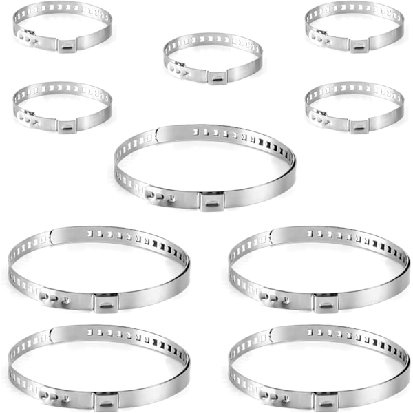 Lotnut 10-pack Universal Axelklämmor, Justerbara Rostfritt