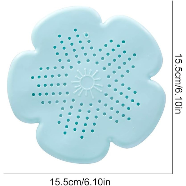 2-pack silikon diskhossil, duschhårssil, blomma