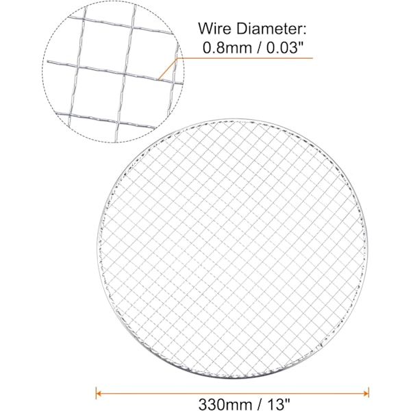 5 stk. Rund BBQ Grill Net 13\" Dia Galvaniseret Jern Grill Net