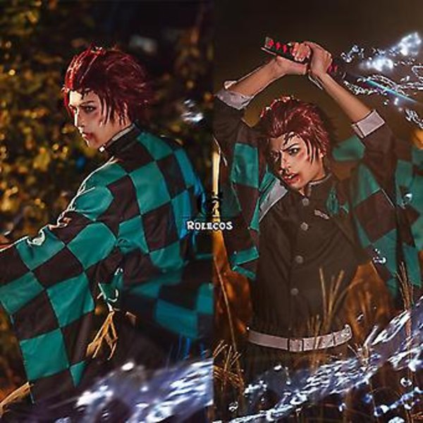 Anime Cosplay Kostym Cosplay Kostym Män Kimono Uniform Full Set -r (XXL-Kimetsu no Yaiba )