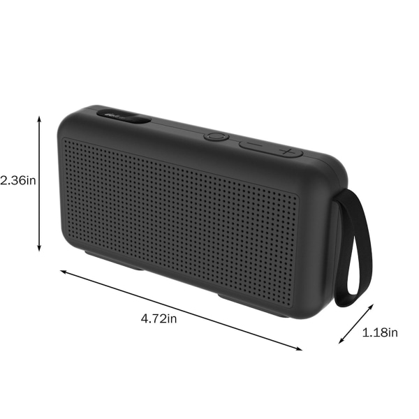 Bärbar Bluetooth högtalare, Bluetooth 5.0, trådlös stereoparning, högtalare för hem, utomhus, resor Black