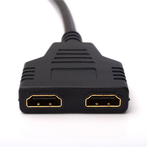 Hdmi-splitteradapter, 1080p Hdmi hann til dobbel Hdmi hunn