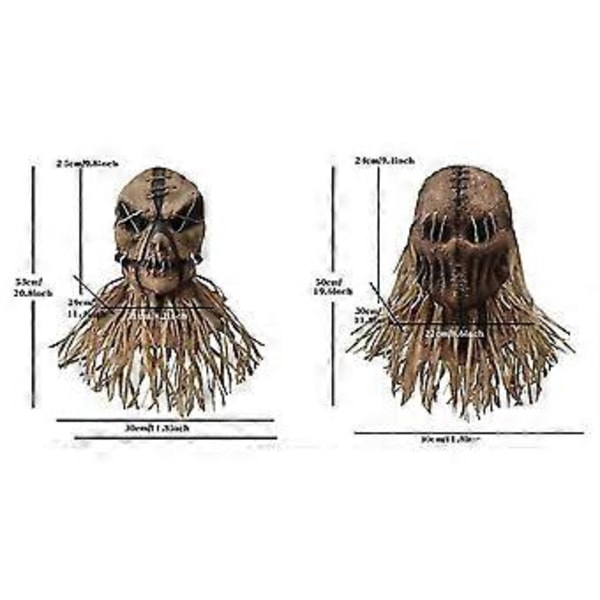 Fågelskrämma Mask Halloween Covid Mask Huvudbonad Roliga Rekvisita Skräck Maskerad Fågelskrämma Mask( A)