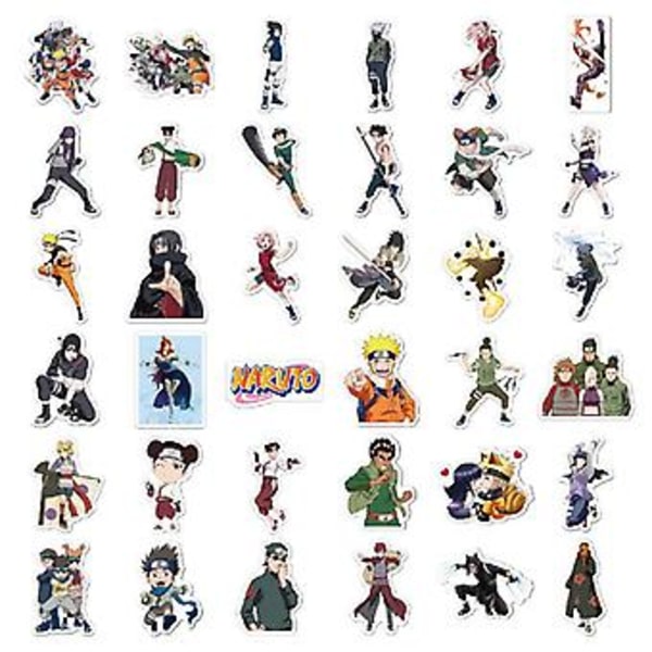 100 st Cartoon Anime Naruto Vattentäta Dekaler för Skateboard, Resväska, Gitarr