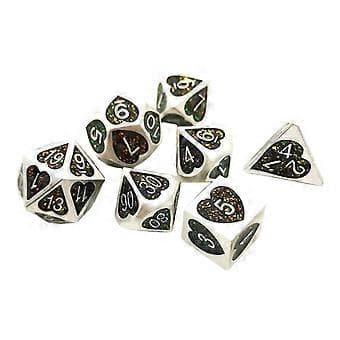 7 kpl Numerolliset Monisivuiset D8 D10 D12 D20 (Hopea)