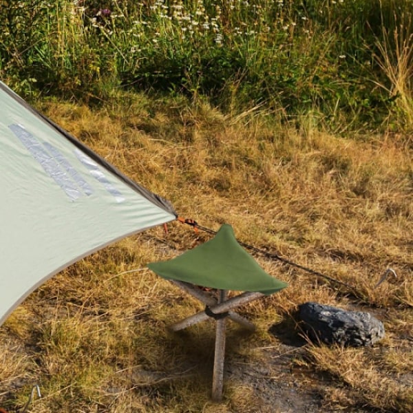 Ståpall Tyg Fällbar Camping Pall Överdrag Lätt Triang