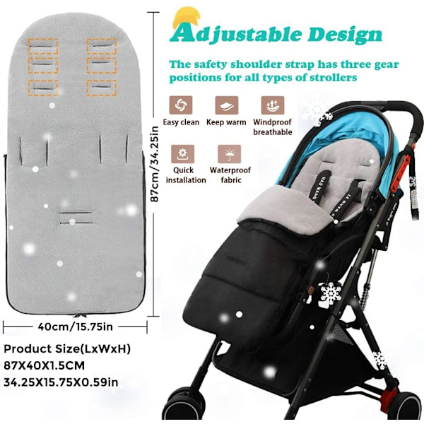 Baby sovepose, Universal 3 i 1 klapvognsanneksmåtte fodpose B