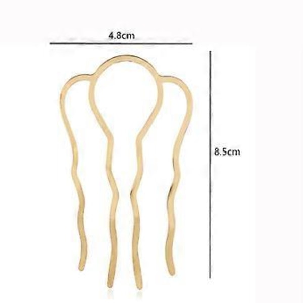 Moderna hårstylingverktyg, hårgaffelklämmor i mässing för kvinnor och barn, bröllopsdekoraccessoar, gyllene, 5 stycken