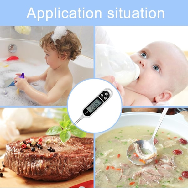Köttmatgodis Termometer, Sond Instant Read Termometer, Digital Matlagning Kök BBQ Grill Termometer med Lång Sond