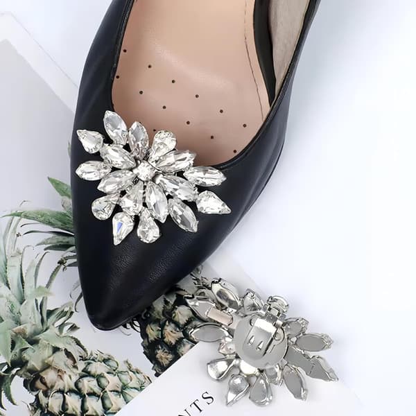 Sko Clips til Kvinder Kjole Sko Elegant Rhinestone Sko Accesso