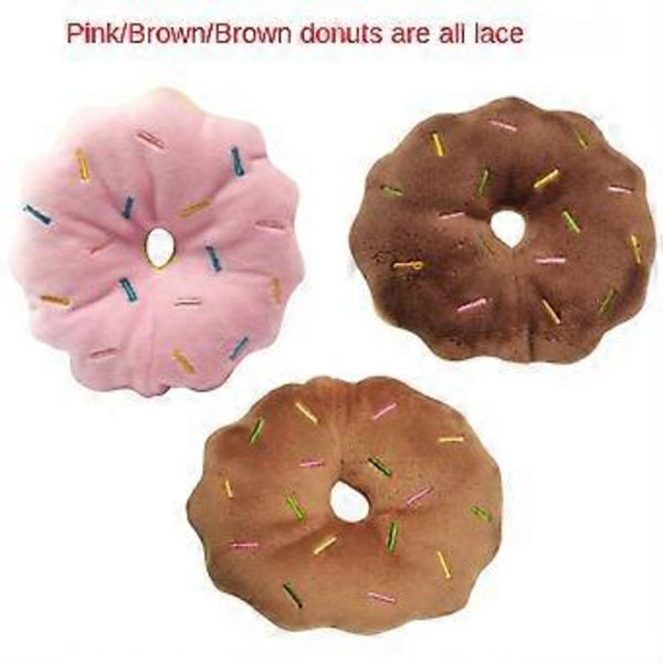 Och Lindra Tråkighet För Hundar Tuggleksak Söt Valp Kvittrande Ljudleksaker Doughnut Design Hundtillbehör Valp Tuggleksaker Hundleksaker (Donut)