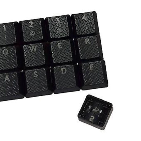 Sklisikre tekstur-tasthetter 13 stk PBT Tasthette OEM-profil for G915TK LKeycap (Svart)