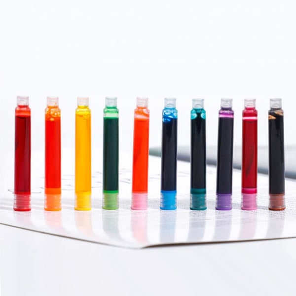 10 Pcs Portable Refill Ink Cartridges Quick Dry 3.4 Mm Bore Diameter 10 Colors
