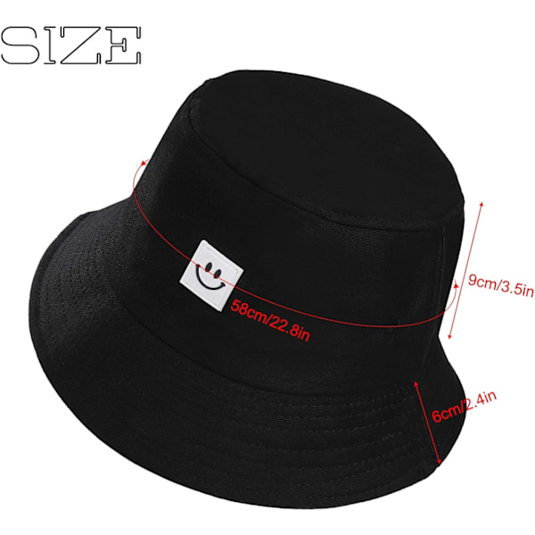 Unisex Buckethatt i Bomull, Vikbar, UV-Skydd, Andningsbar, Solhatt