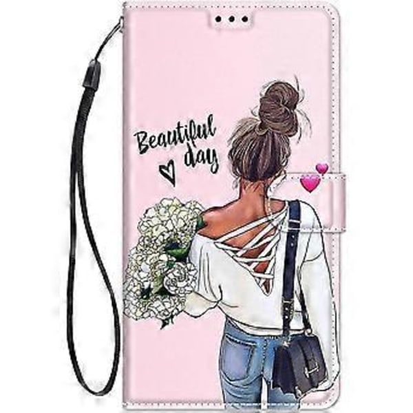 (Style 12) ChoosEU Etui til Huawei P Smart 2019 Læder Etui med Silikone Stødsikkert Wallet Flip Etui og Folio Stand Funktion Stilfuldt Mønster til Pige
