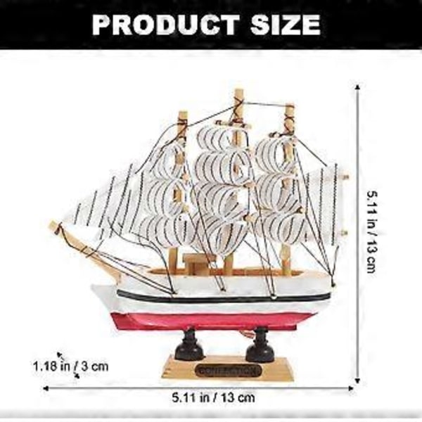 Bilprydnad Trä Segelbåt Heminredning Skepp Båt Dekor Kreativ Bil Ornament Modell Segelbåt