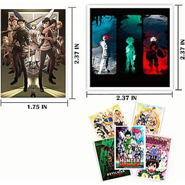 Premium Anime Stickers Pakke med 102: Eksklusivt Klassisk Manga Udvalg, Japansk Stil Kawaii Collage Kit, Populære Æstetiske Dekaler, 100% Vandafvisende