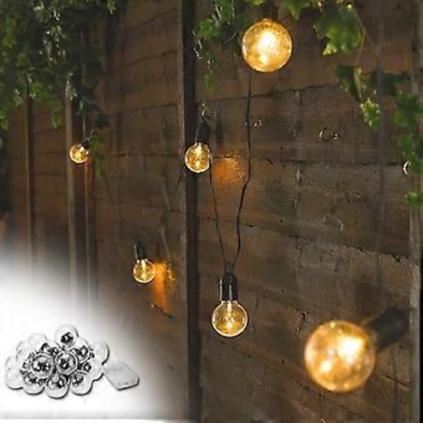 4M LED Glödlampor Ljusslinga Batteridriven Varmvit Inomhus Utomhus Vattentät Trädgård Fest Belysning Dekoration, Batteri Transparent Glödlampa
