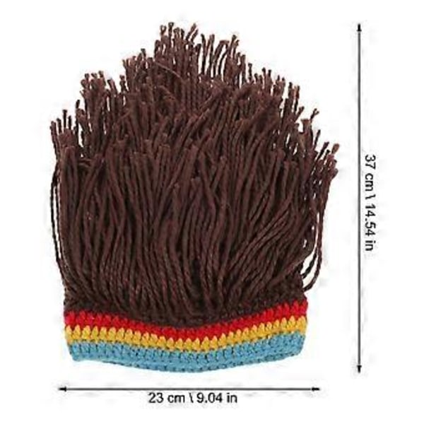 Damehatte Vinter Vandrehue Beanie Paryk Dreadlock Hue Flettet Hat Paryk Sportshat