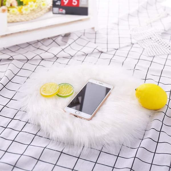 Faux saueskinnsullteppe, imitert fleeceteppe fluffy mykt langt