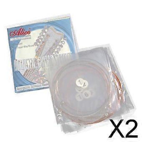 2x 1 Set / 12st Hållbara Gitarrsträngar för Gitarr