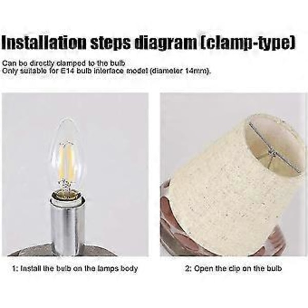 6 st Lamp Skärmar Vägglampa Chandelier Clip On Lampskärm E14 Skruv Linne Små Lamp Skärmar För Bordlampor