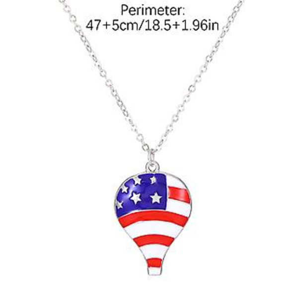 Statement Halsband Independence Day Halsband Mode Diamant Hänge Clavicle Kedja Halsband Hänge C