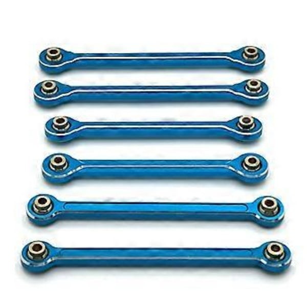 RC Bil Uppgradering Dragstång Länkstång Styrstång Set för 1/10 10208 RC Bil Uppgraderingsdelar Blå