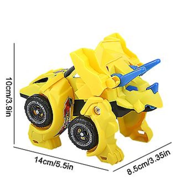 2-pack Transformerande Dinosaurie Leksaker Dinosaurie Transformer Bil Leksak Drag tillbaka Dino Race Bil Födelsedag Semester Leksak Presenter För Pojkar Och Flickor B