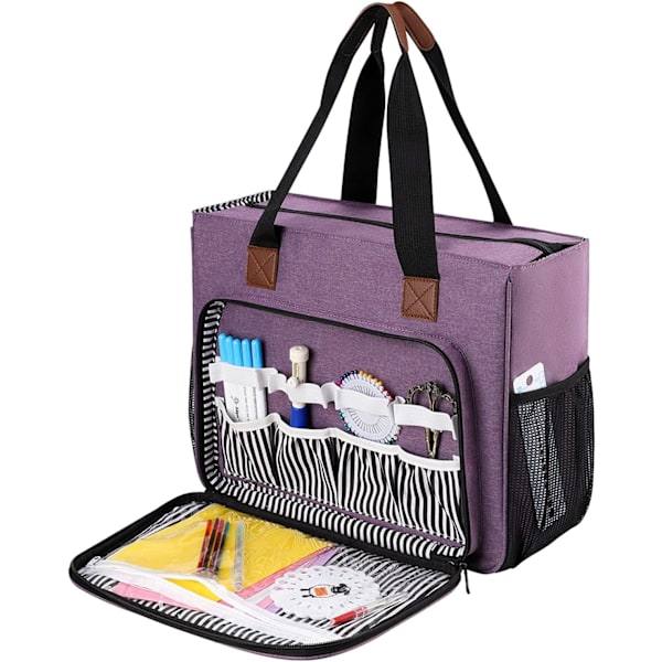 DIY virka korsstygnsväska broderi tote väska för handarbete P