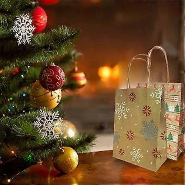 Handgjord presentpåse med jultema  style1537