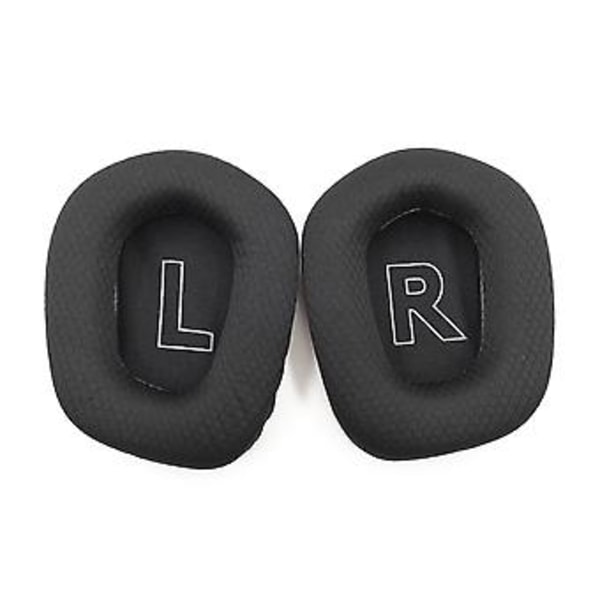 Andningsbara Mesh-Öronmuffar för G733 G335 Headset-Öronkuddar Reparationsdelar (Svart)