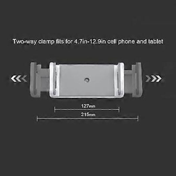 Telefonholder Justerbar Vinkel Ergonomisk Design 180 Graders Rotation Stabil Base Mobiltelefonholder til 4,7in til 12,9in