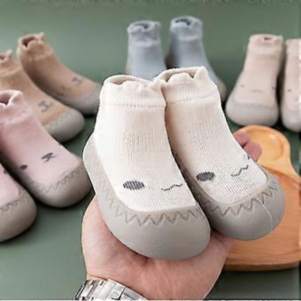 Babysokker Sko Spædbarn Søde Tegneserie Børnesko Blød Gummisål Børne Gulvsko Sneaker BeBe Støvletter Småbørn Piger Første Gåsko (B-Pink 2-4 år)