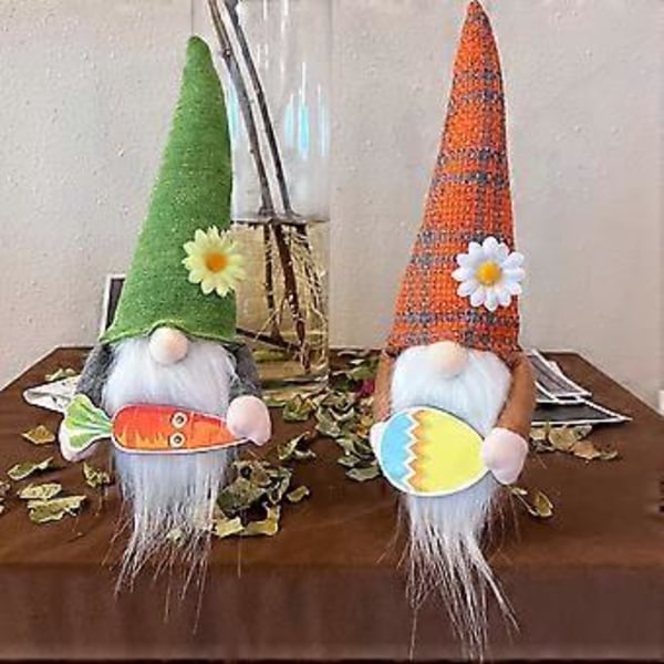 2023 Ny Påsk Tomte Fylld Docka Grön 30 X 12 Cm - Julklapp, Perfekt Påskdekoration, Mjuk & Hållbar (orange)