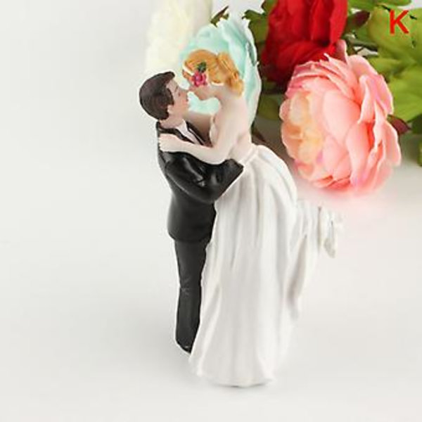 12 Stilfulle Kunstharpiks Brud & Brudgom Figurer Bryllupskake Topper Håndverk (K)