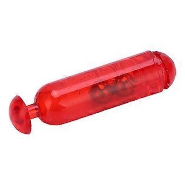 50 stk 21mm Plast Rasle Ristende Fiske Agns Lure Innlegg Rør Rasle for Myk Fiske (Rød)